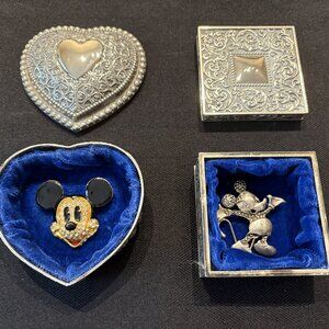 Vintage Mickey Mouse 2-pin set - 1 Napier, 1 unbranded